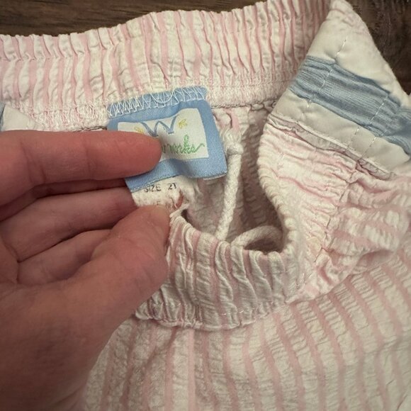 Color Works/Funtasia Too Pink Seersucker Athletic Shorts 2T - Picture 5 of 5